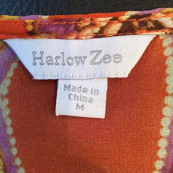 Harlow Zee Sheer bell sleeve tunic, size medium - Picture 6 of 7